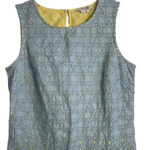 Boden Miranda Eyelet Pastel Blue Sleeveless Top 
Size 8